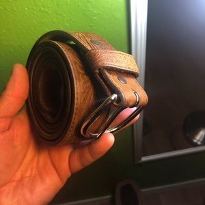 Justin solid leather belt size 38